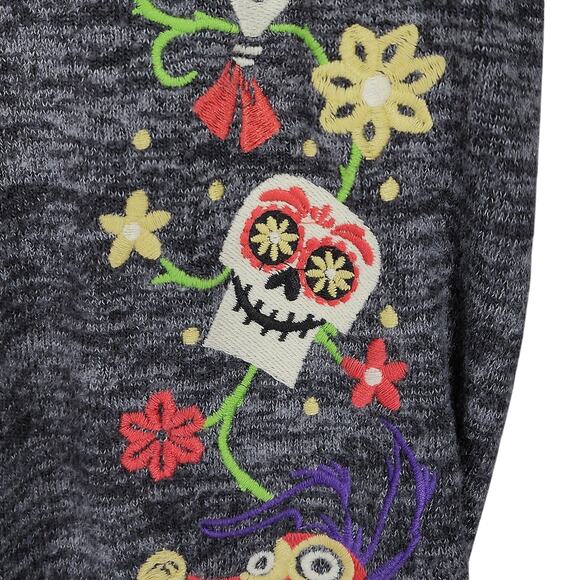 Disney Cardigan sz 5 Pixar Coco Miguel Embroidered Hood Cape Gothic Day of Dead - Picture 14 of 16